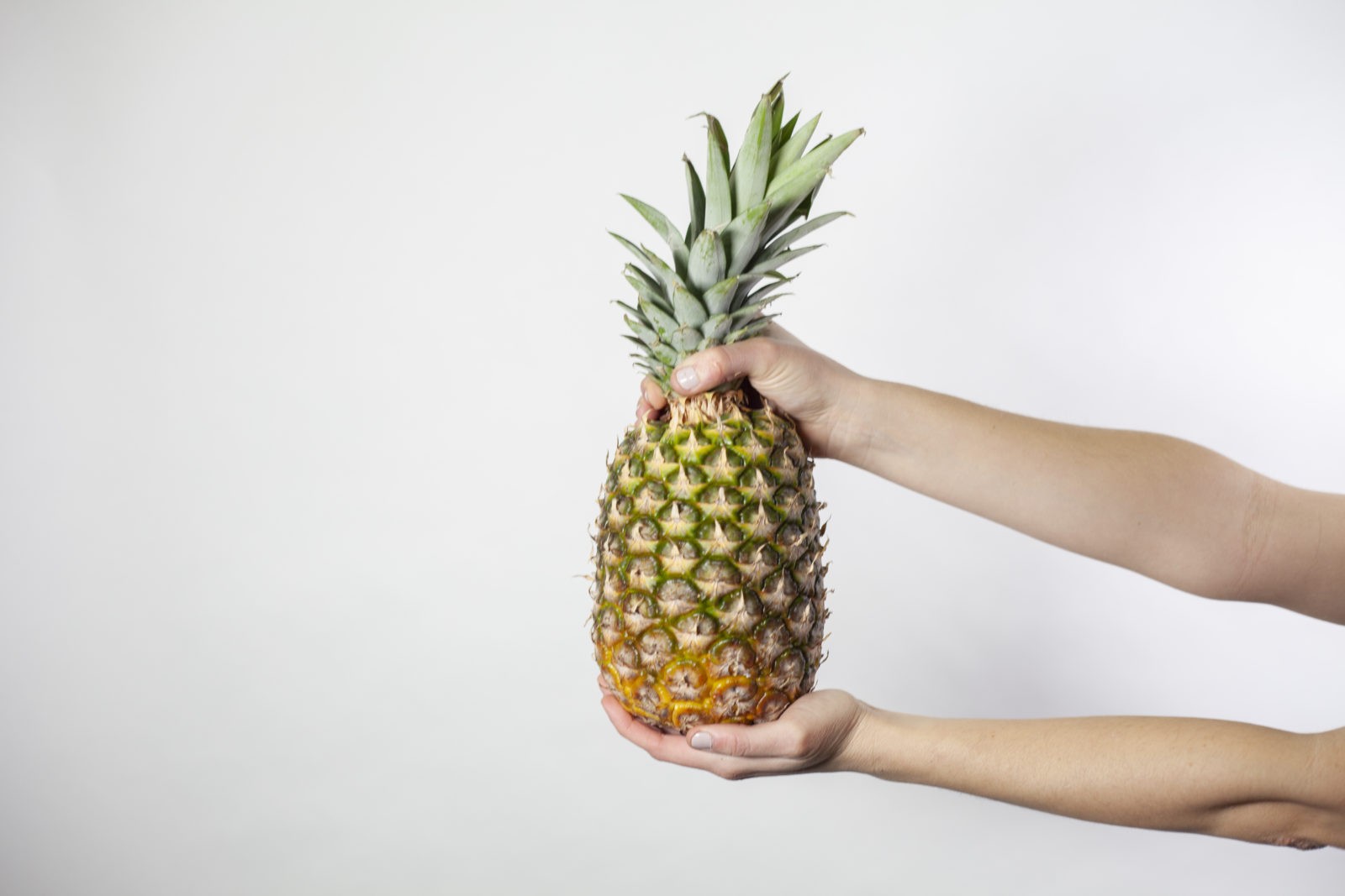 person holding a pineapple