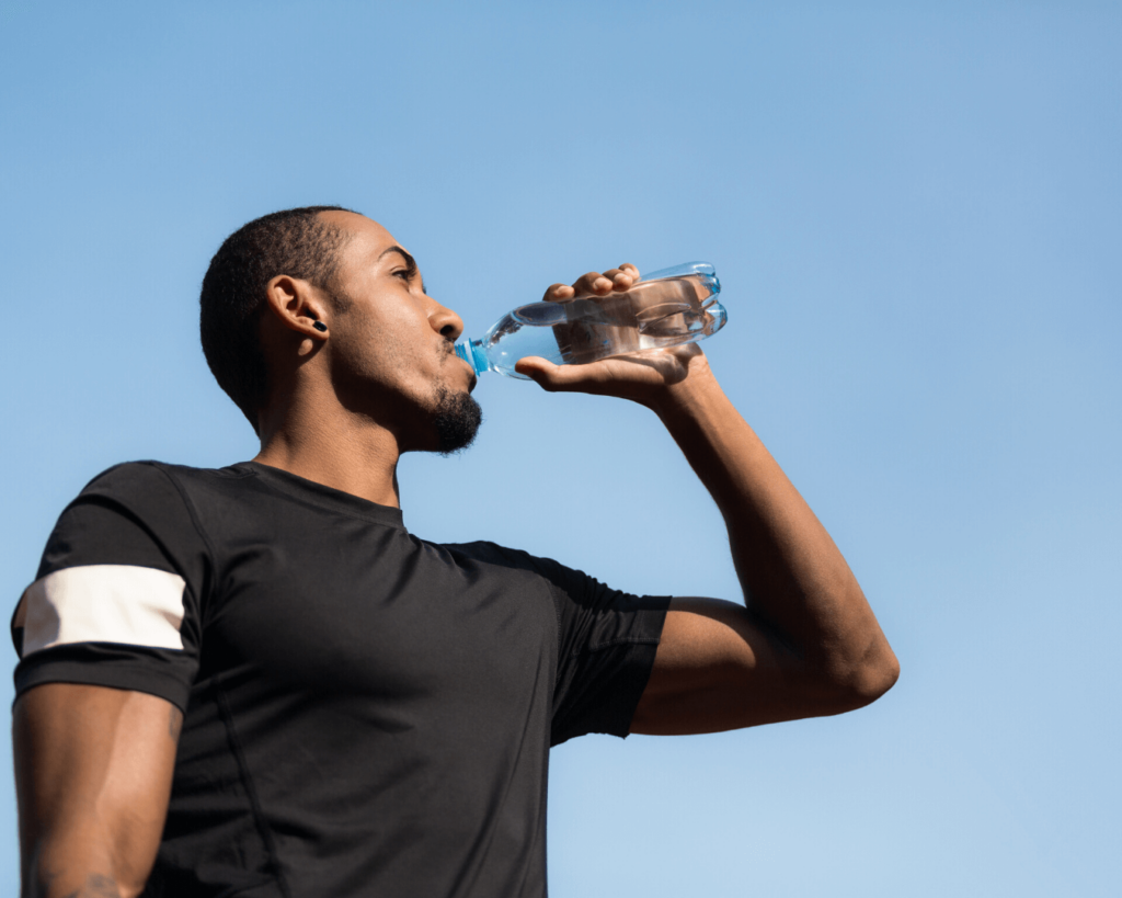 Drink on the running trail