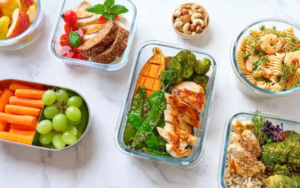 Meals prepared in glass containers