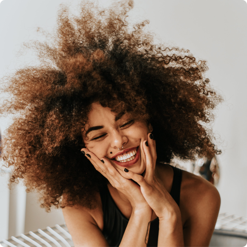 Woman smiling