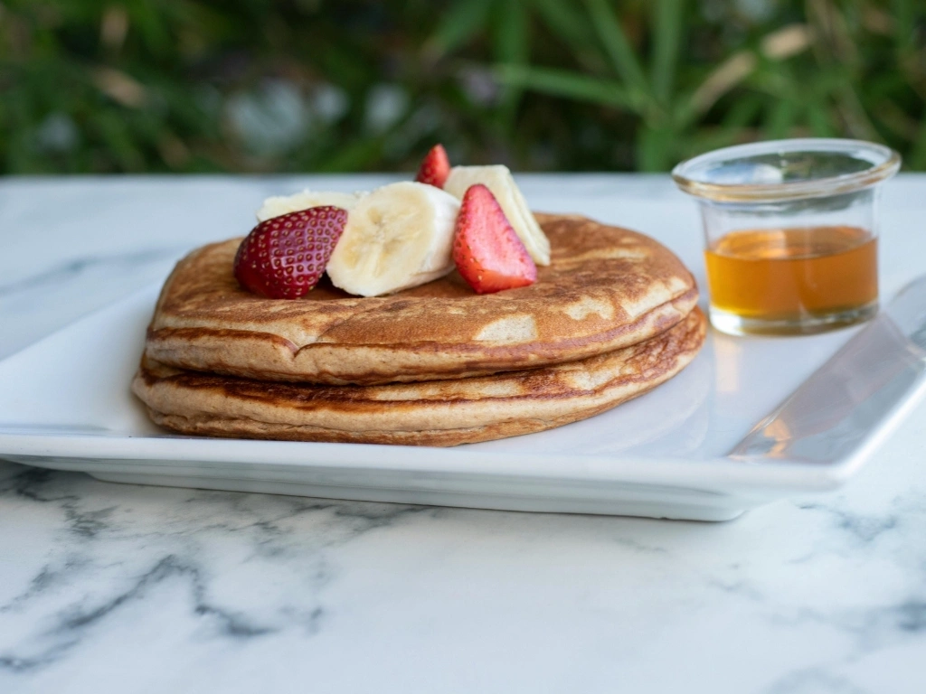 Pancakes With Strawberry and Bananas
