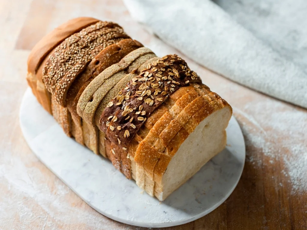 Whole-grain bread slices