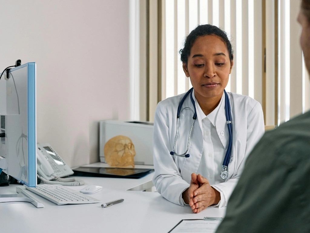 GERD specialist consulting with a patient