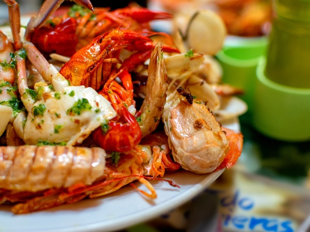 Plate of seafood