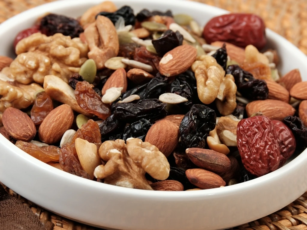 Plate of trail mix