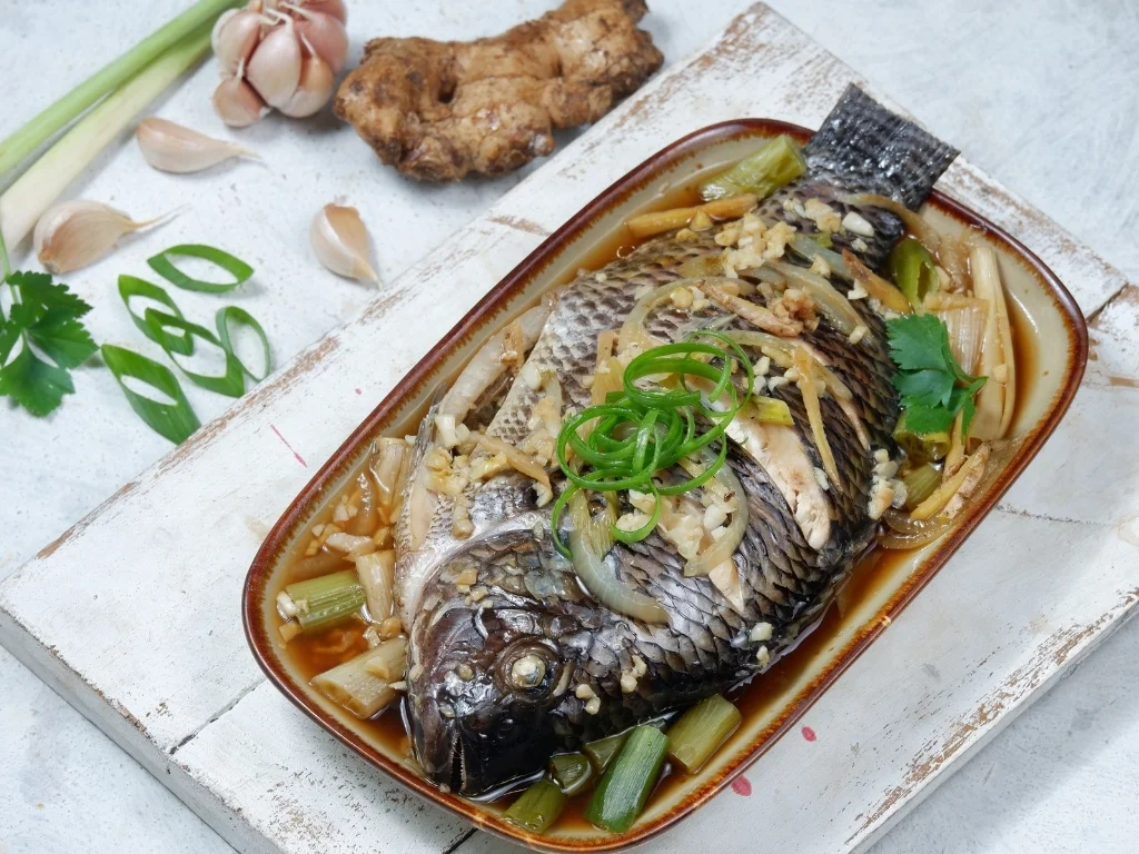 Ginger-steamed fish