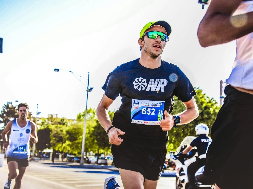 A man running a marathon