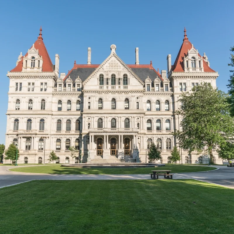 New York State Capitol, located in Albany, New York.