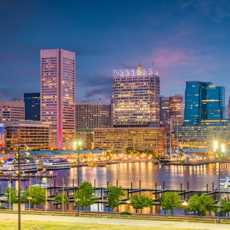 Baltimore City in Maryland