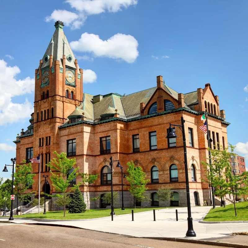 The Brockton City Hall, located in Brockton, Massachusetts.