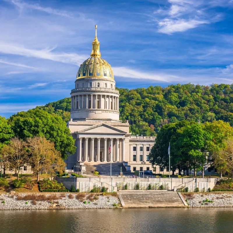 the West Virginia State Capitol building, located in Charleston, West Virginia.