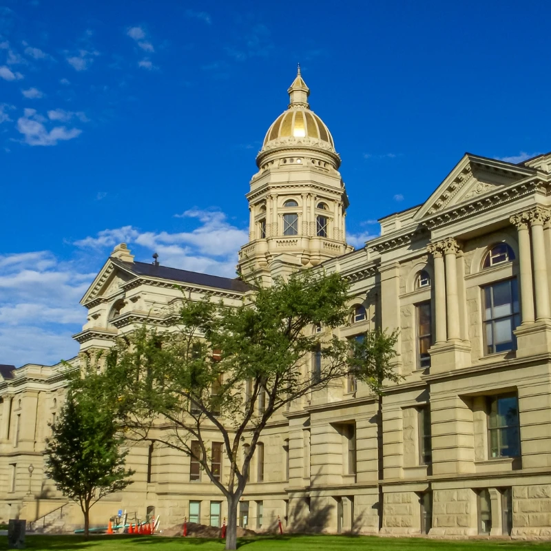 the Wyoming State Capitol building located in Cheyenne, Wyoming.