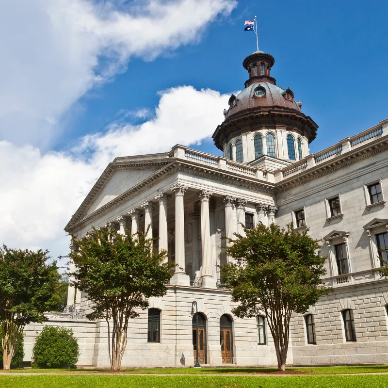 South Carolina State House, located in Columbia, South Carolina.