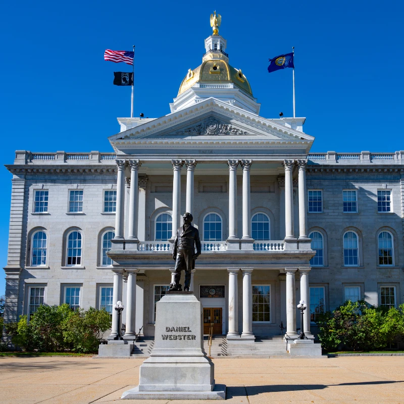 The New Hampshire State House in Concord, New Hampshire.