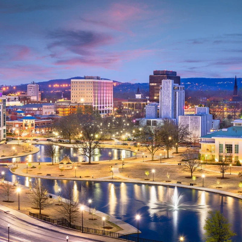 Huntsville City in Alabama