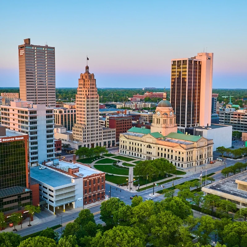 Fort Wayne City in Indiana