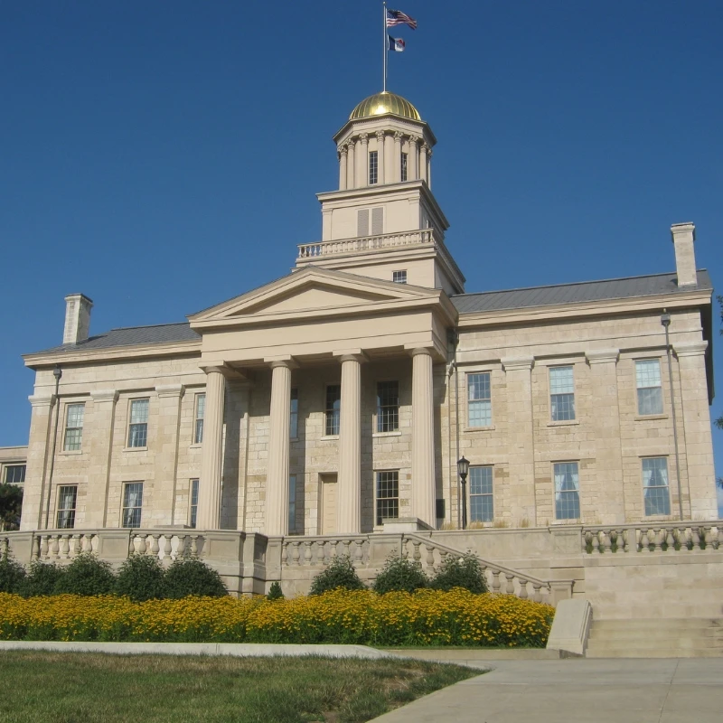 the Old Capitol Building in Iowa City, Iowa