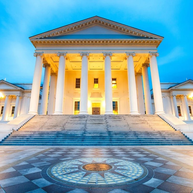 Virginia State Capitol building in Richmond, Virginia